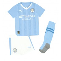 Manchester City Jeremy Doku #11 Replika babykläder Hemmaställ Barn 2023-24 Kortärmad (+ korta byxor)